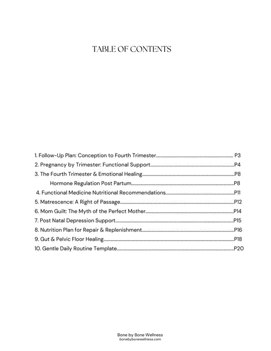 Pregnancy & Postpartum Recovery Plan